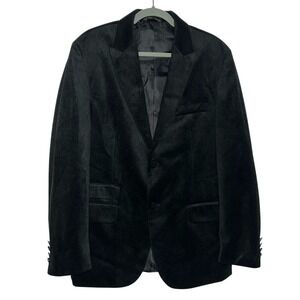 Tasso Elba Paisley Textured Velvet Velour Man's Blazer Coat Jacket Size M 39-41